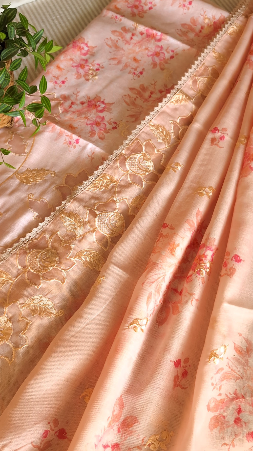 Cotton Linen floral set