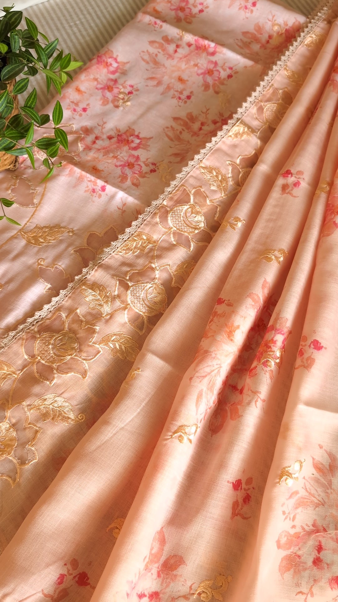 Cotton Linen floral set