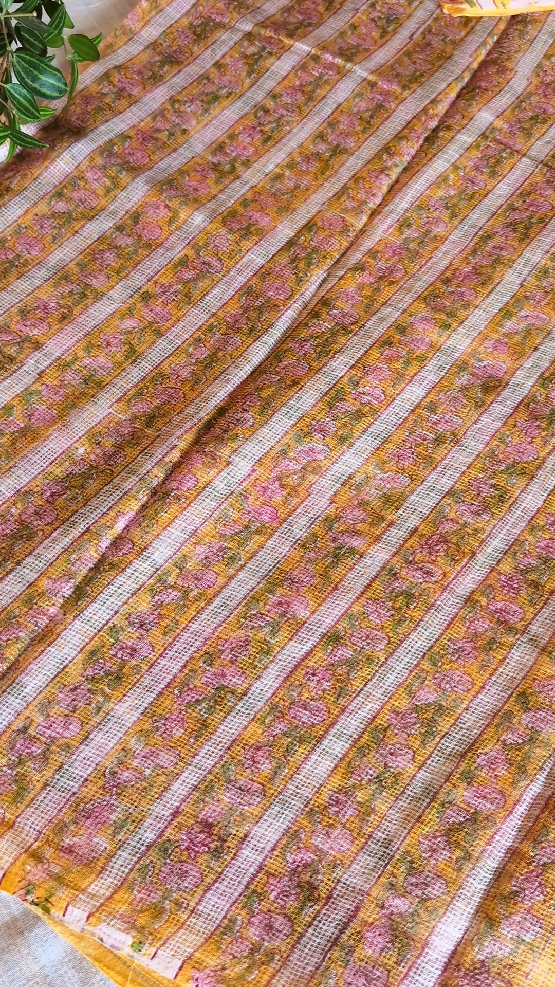 Printed Kota Doria saree