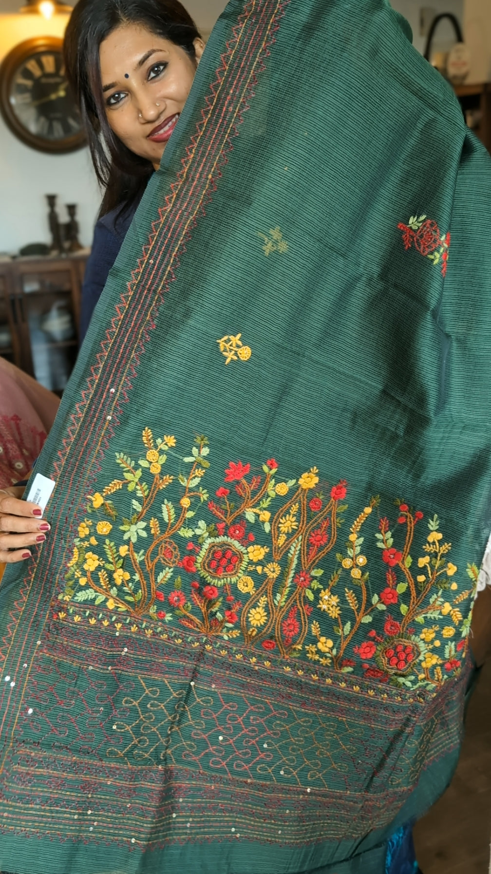 Handwork munga kota saree