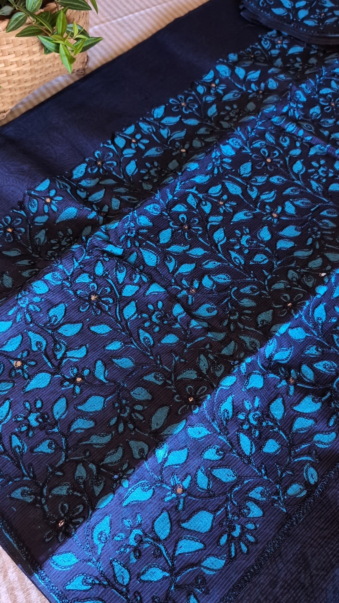 Munga kota saree with work