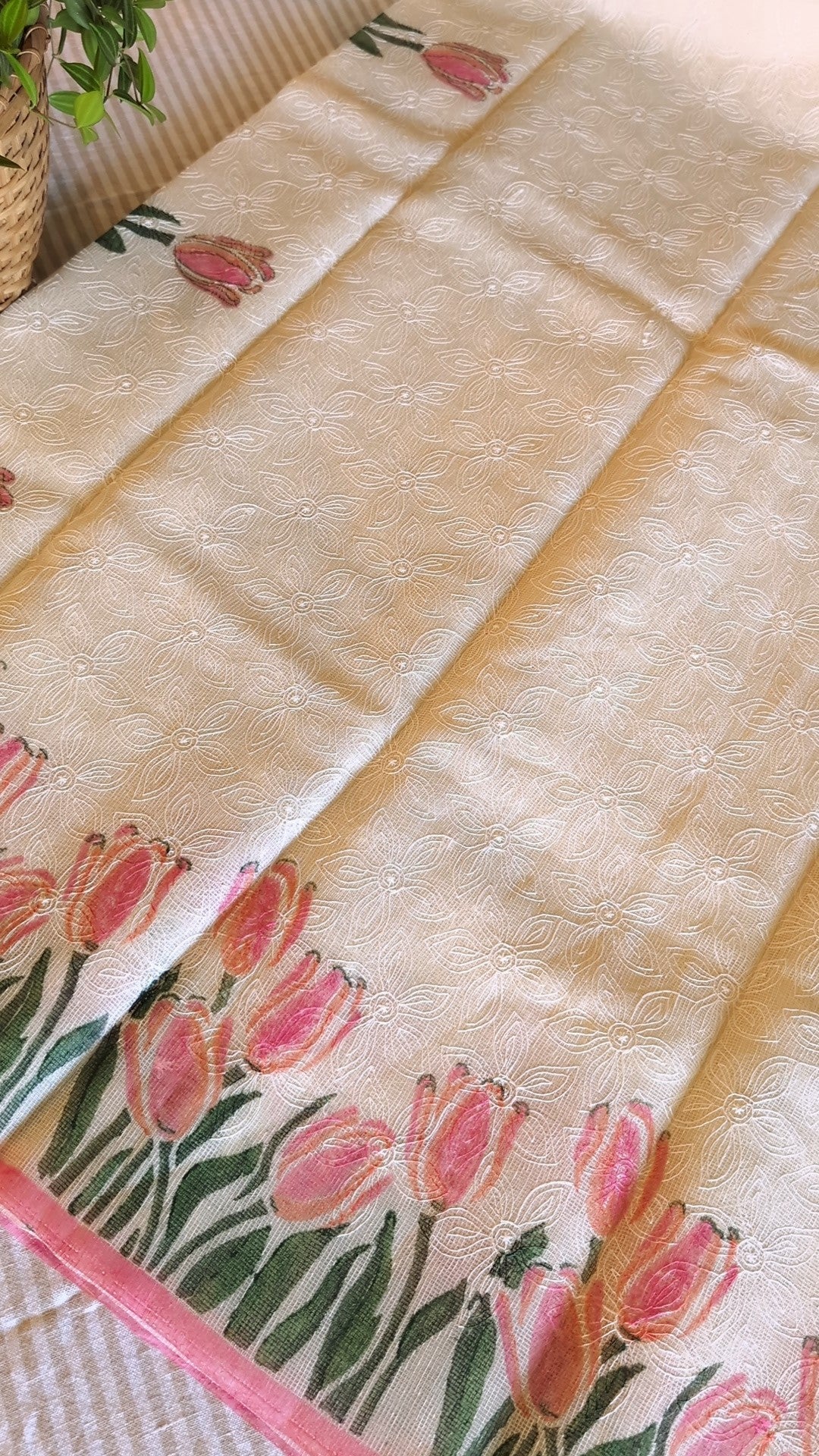 Elegant Tepchi work kota saree