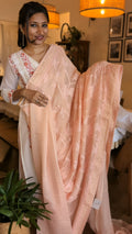 Mul chanderi Applique work saree