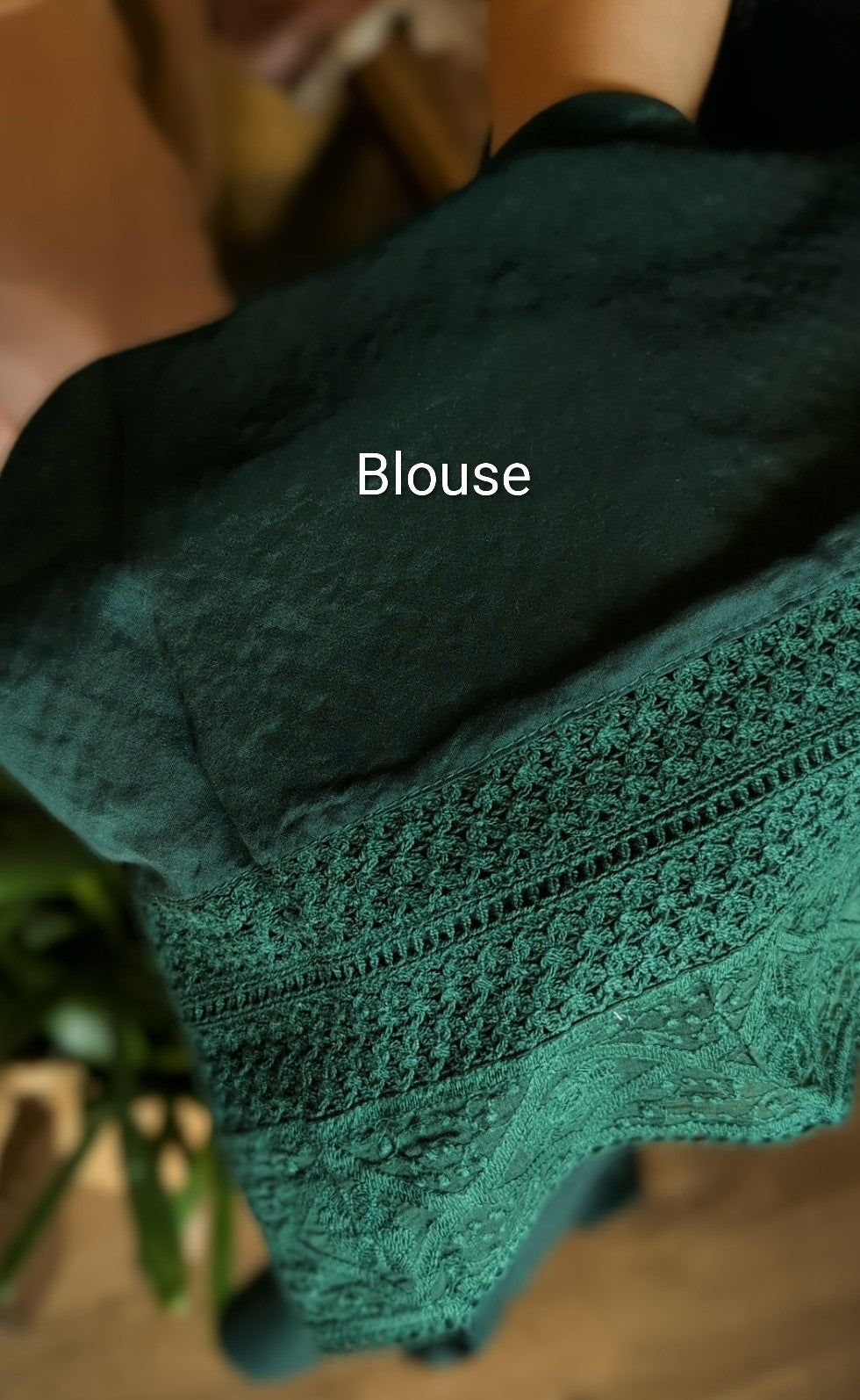 Jacquard woven chikkankari saree