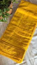 Mul Chanderi Applique Saree