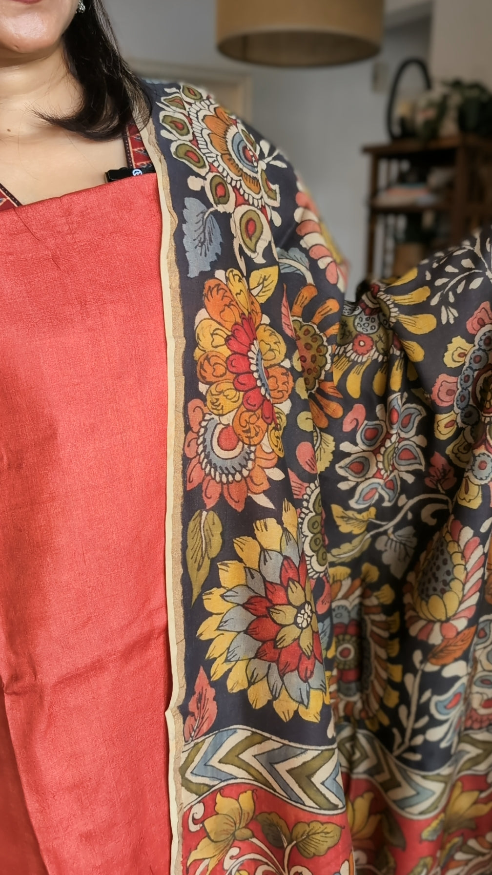 Pure Tusser silk pen kalamkari set