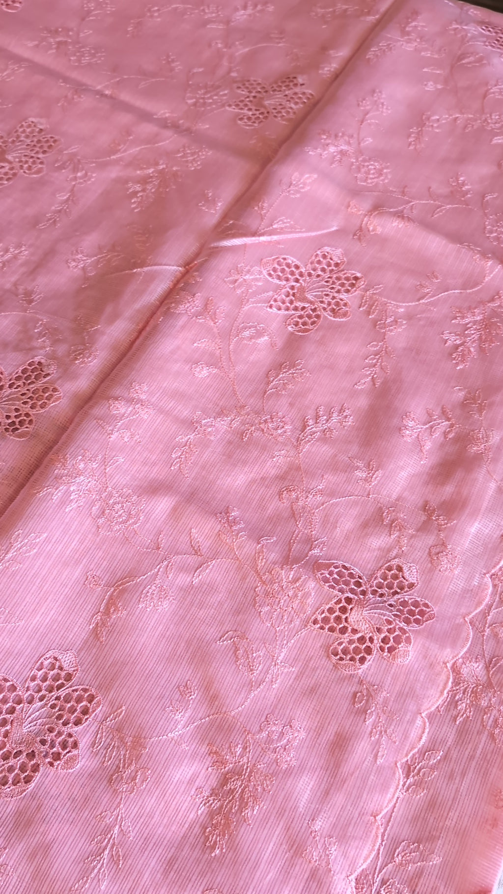 Kotasilk thread& cutwork saree