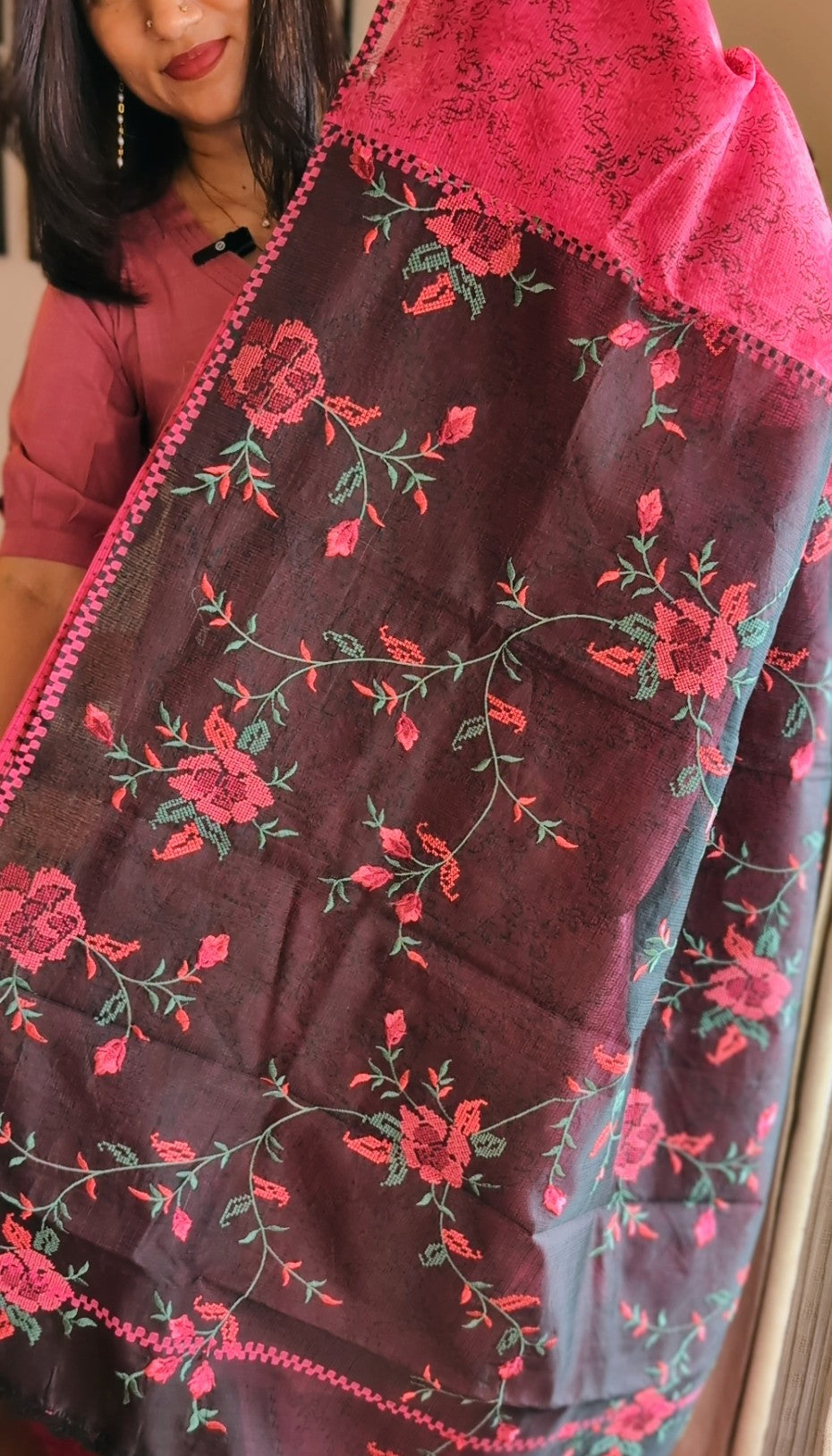 Munga kota printed saree