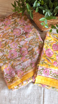 Printed Kota Doria saree