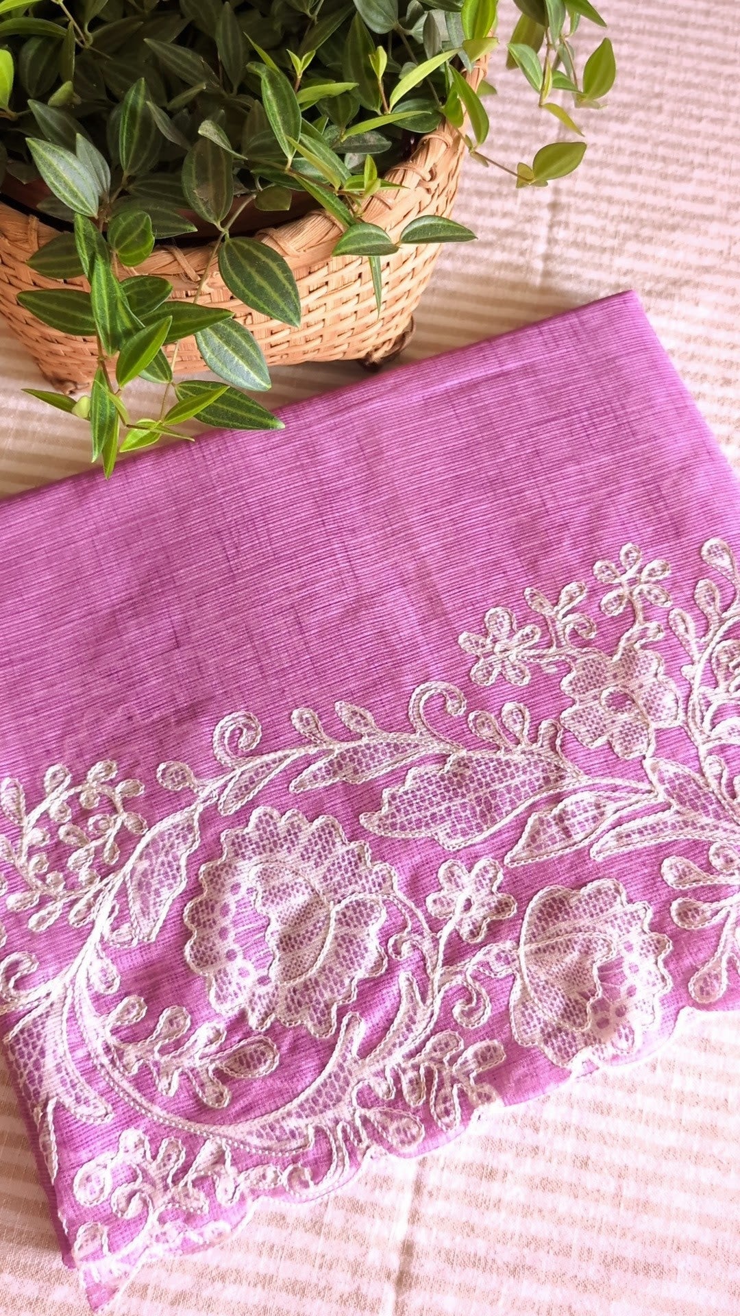 Silky kota embroidery saree