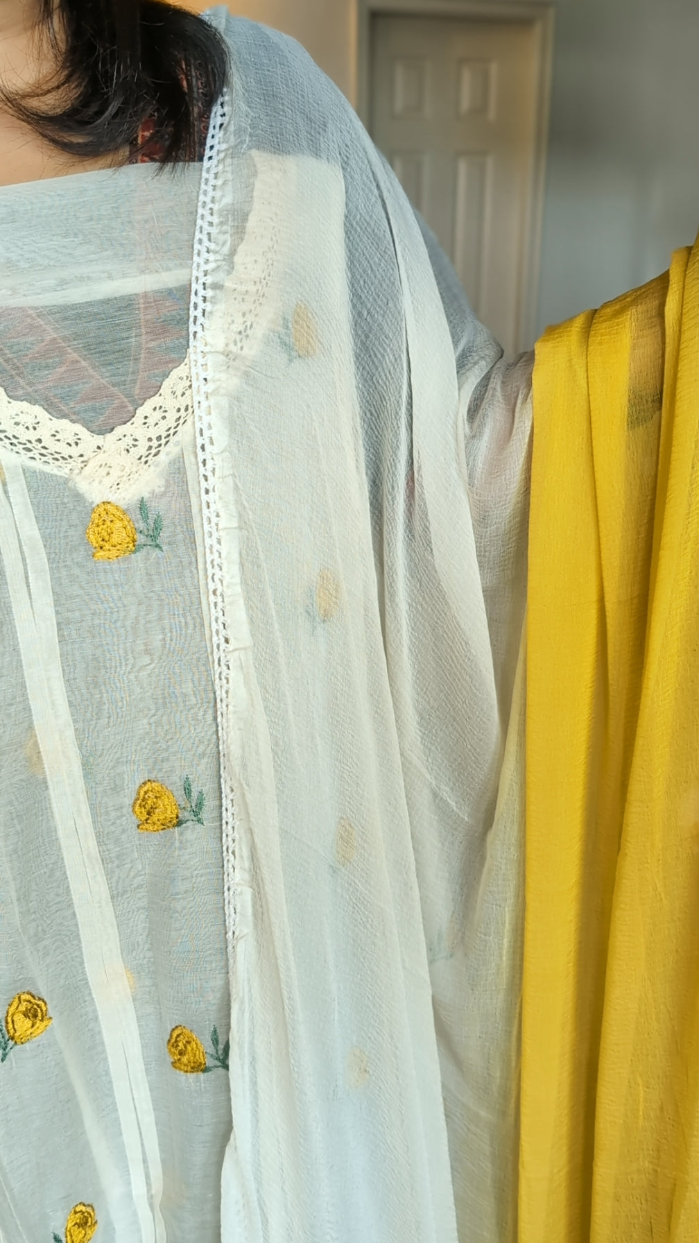 Chanderi semi pattern set