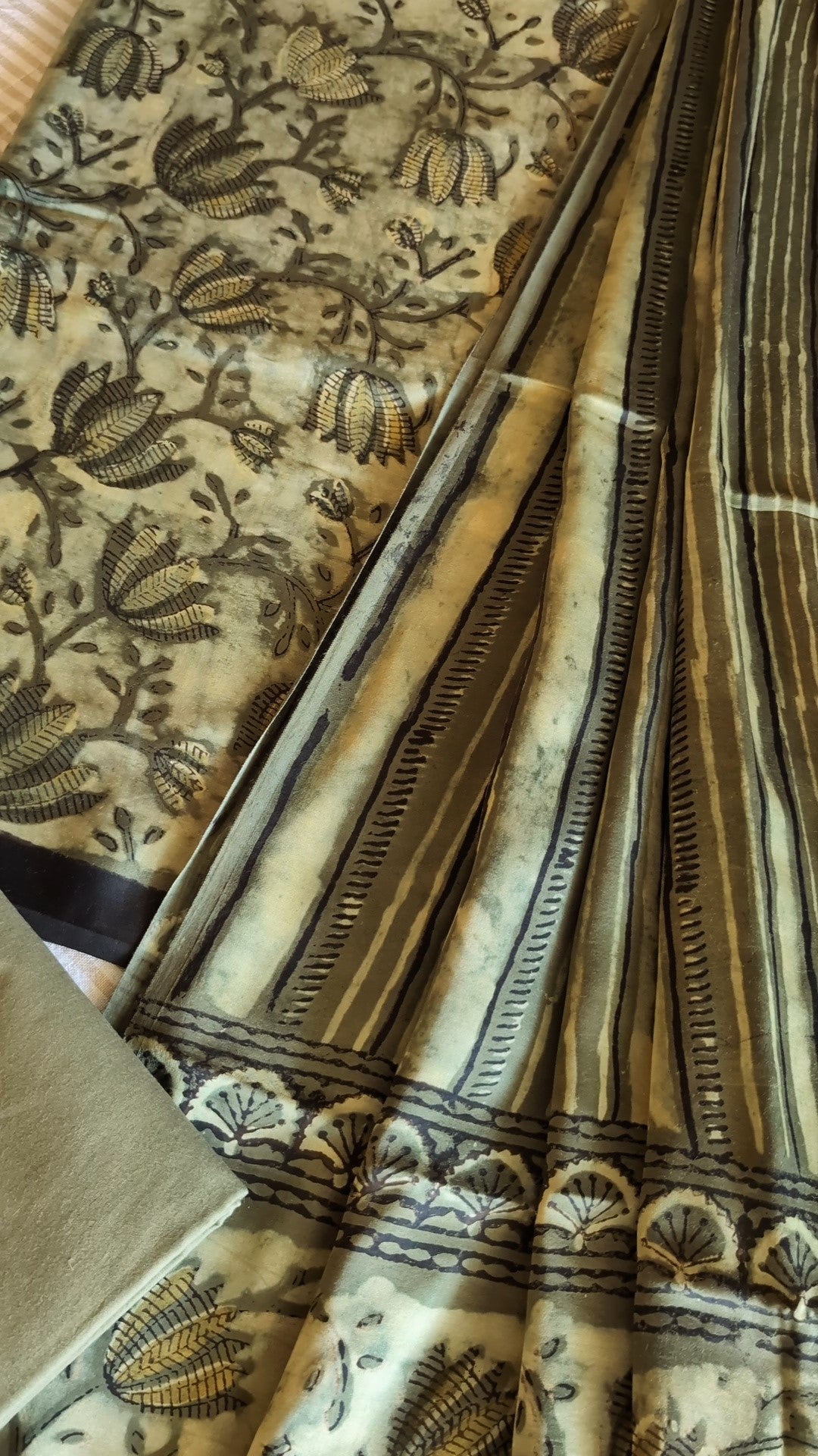 Modal silk vanaspati ajrakh set