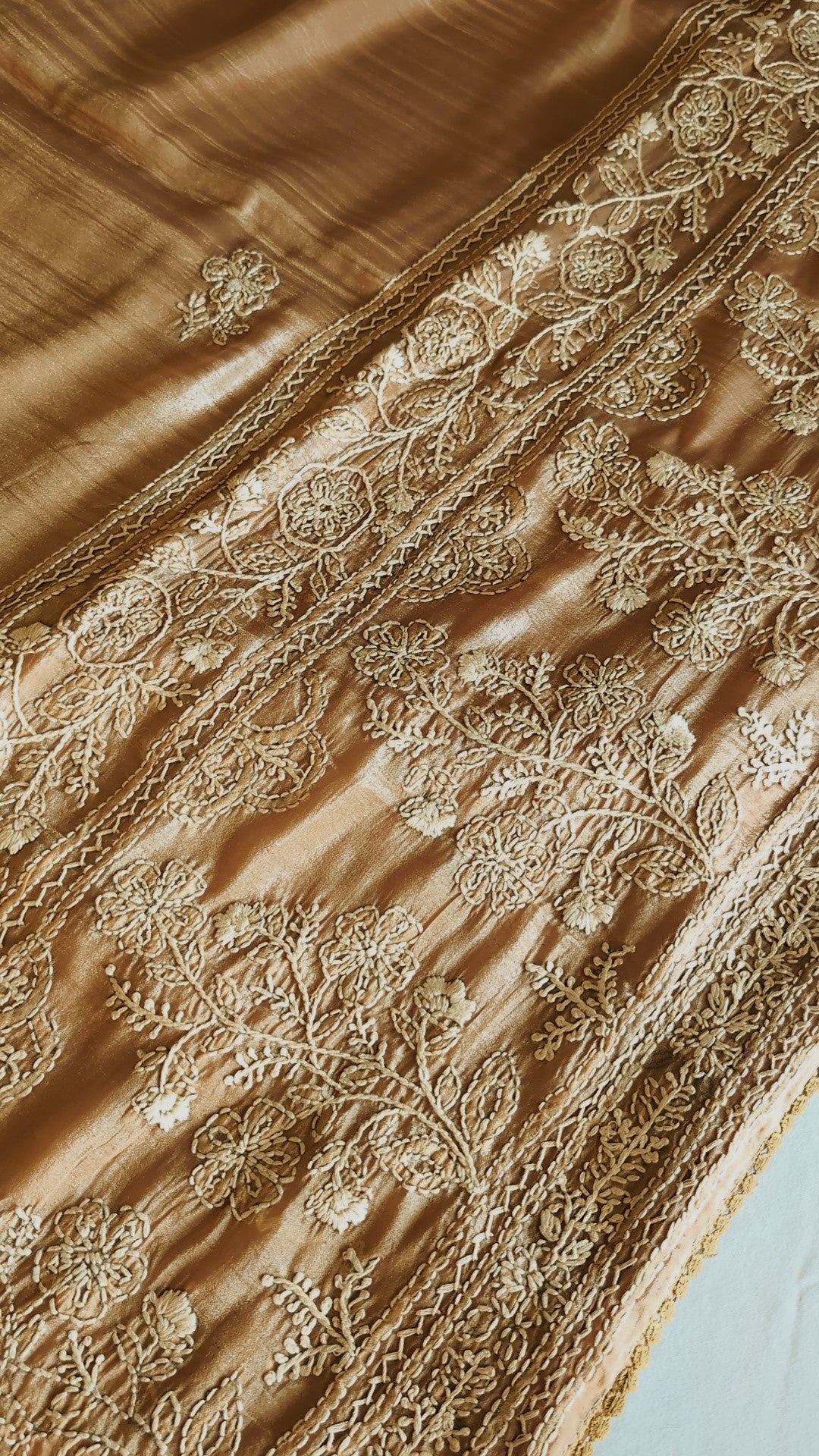 Tissue viscose organza saree
