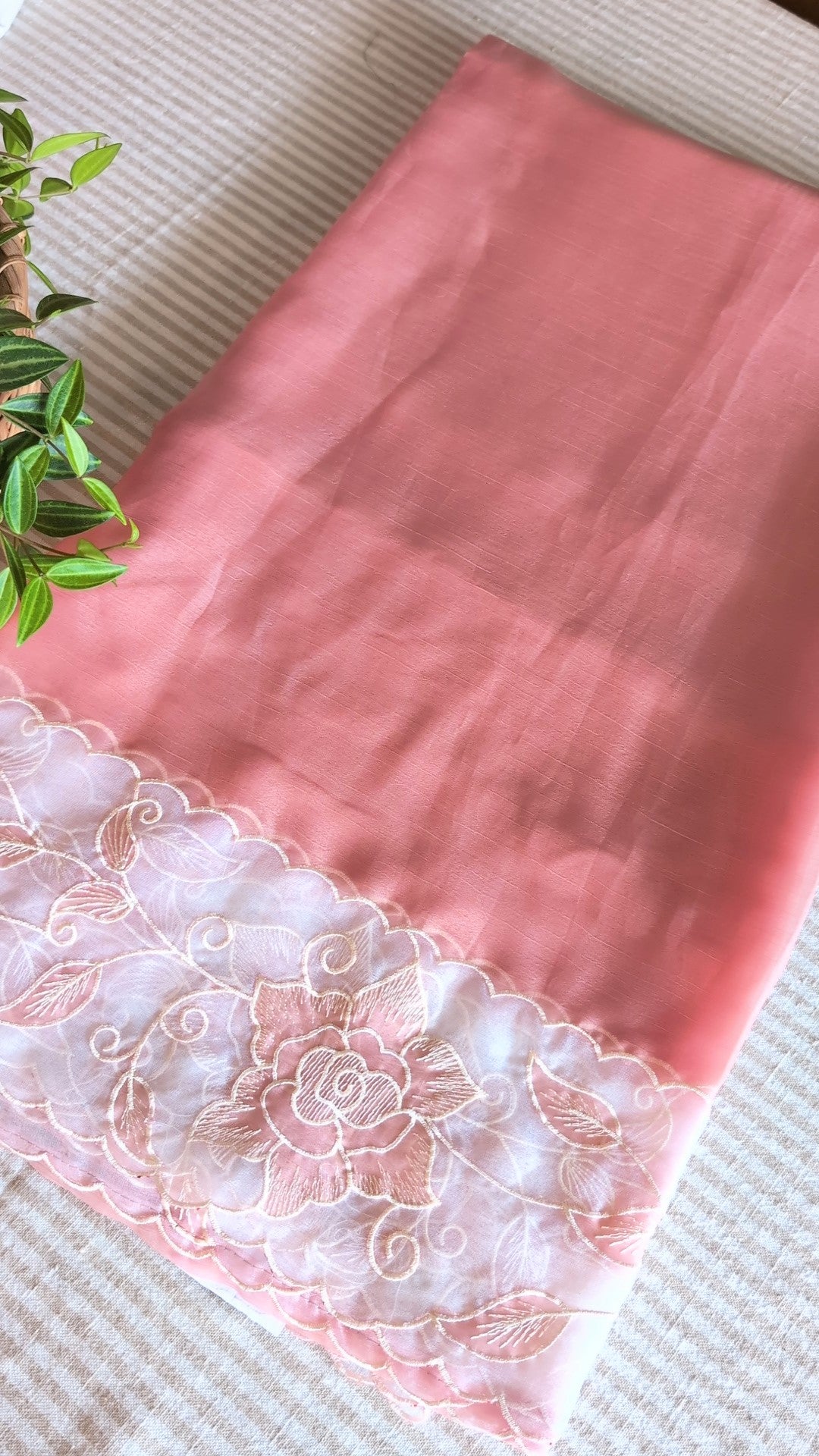 Soft crush organza saree