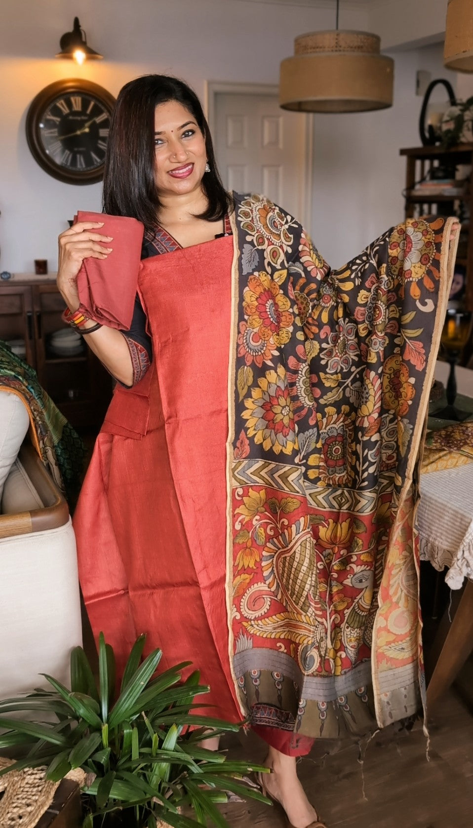 Pure Tusser silk pen kalamkari set