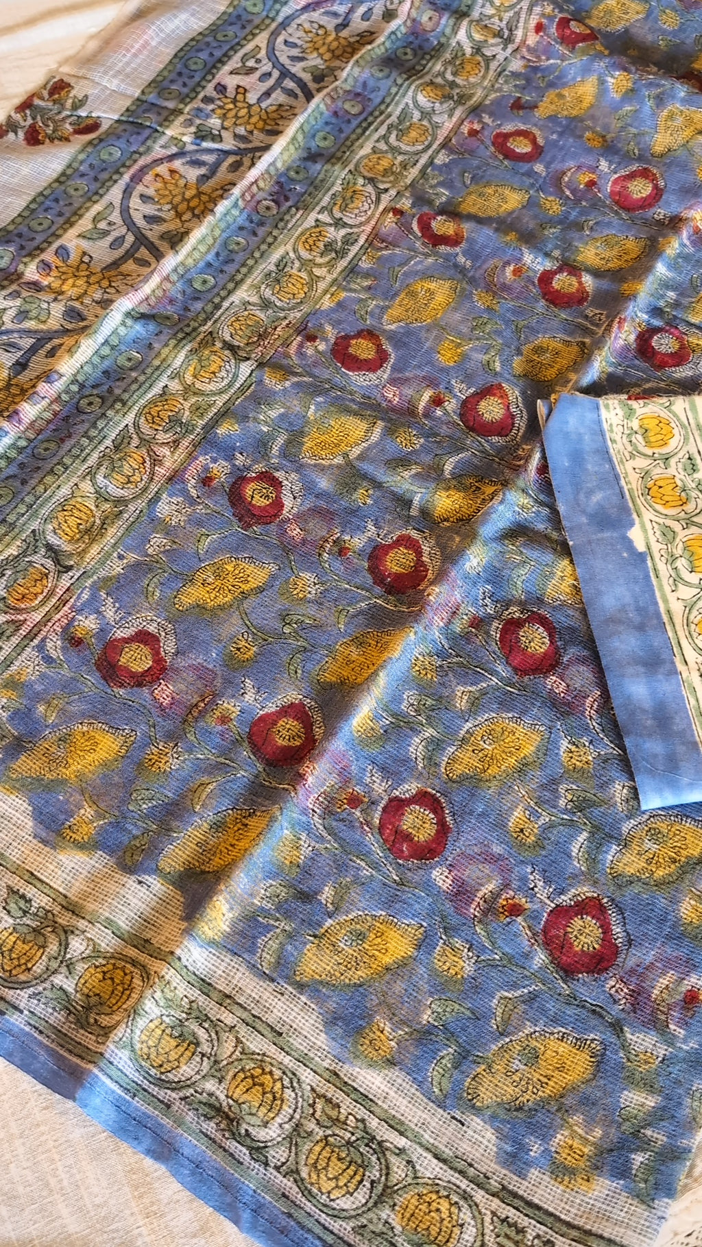 Printed Kota Doria saree