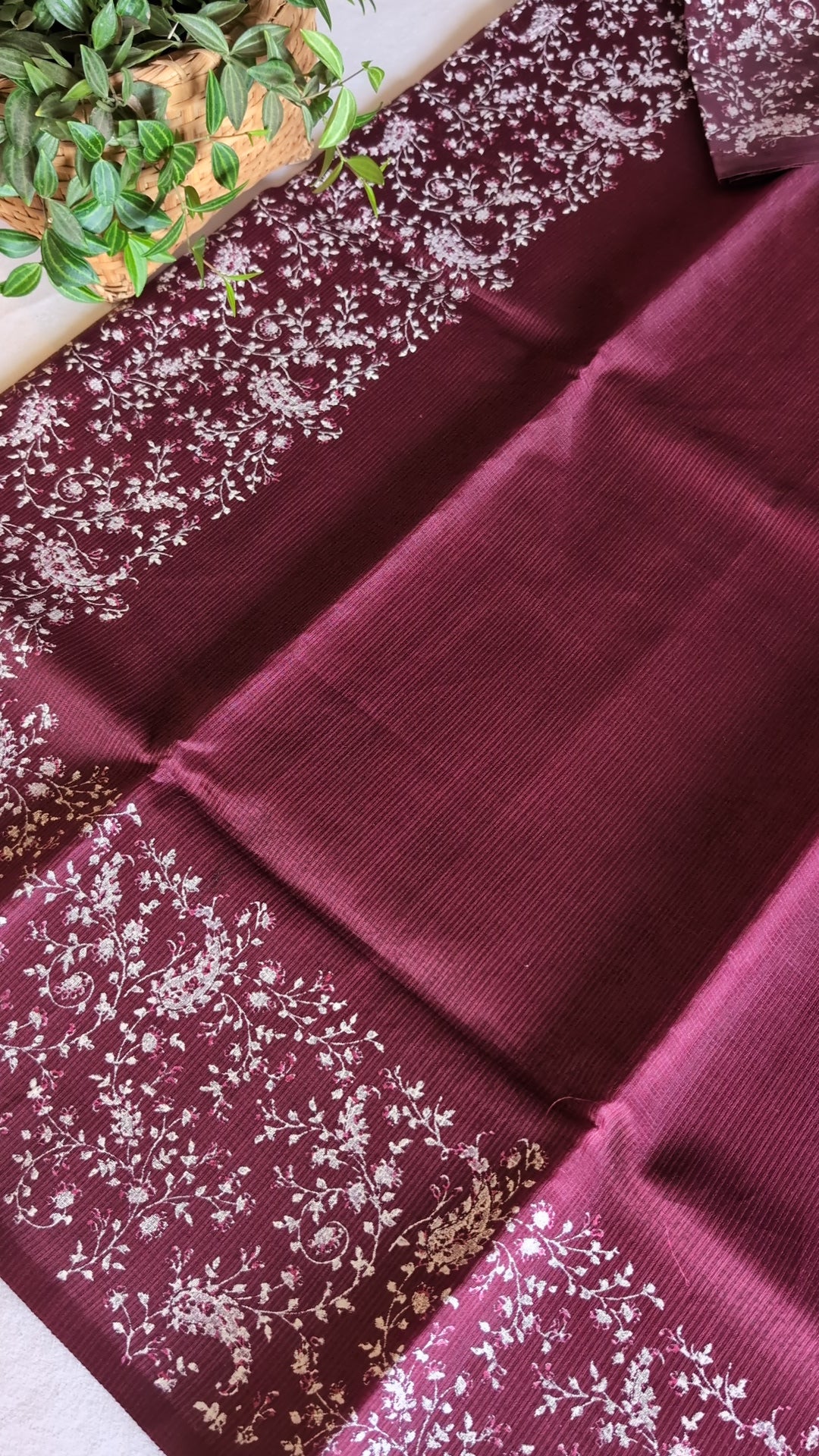 Printed munga kota saree