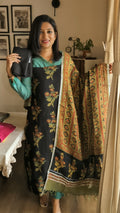 Linen handloom Ajrakh print set