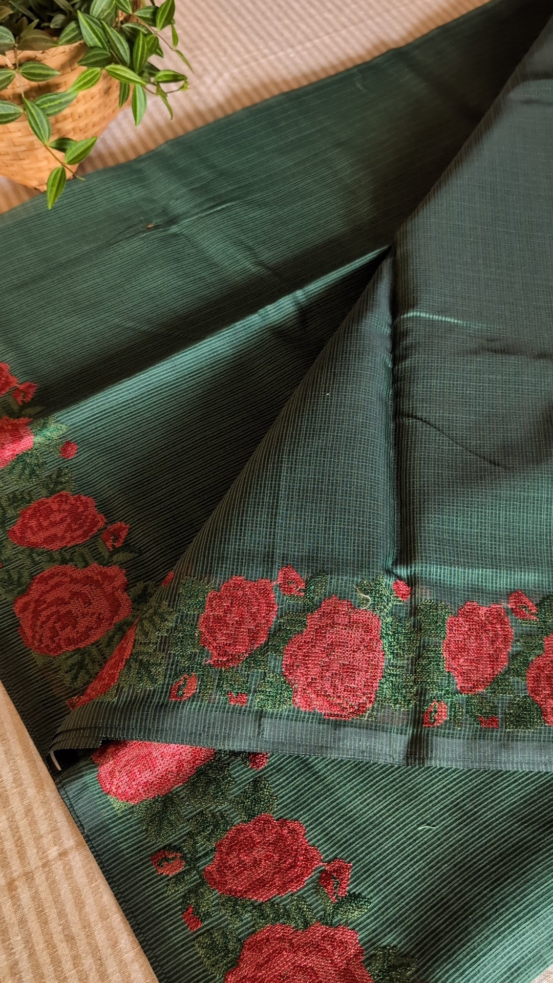 Cross stitch Munga kota saree