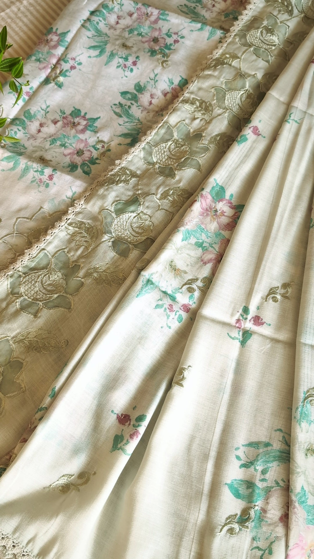 Cotton Linen floral set