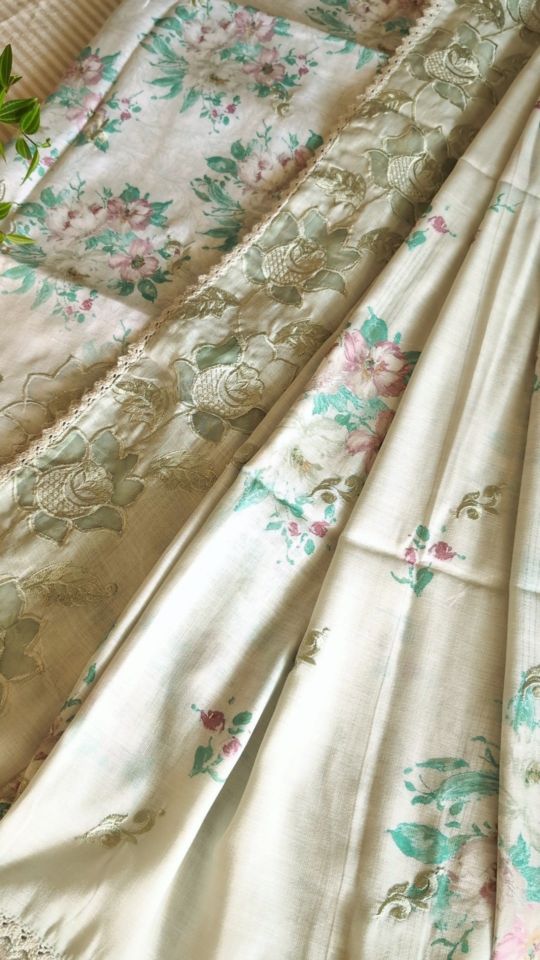 Cotton Linen floral set