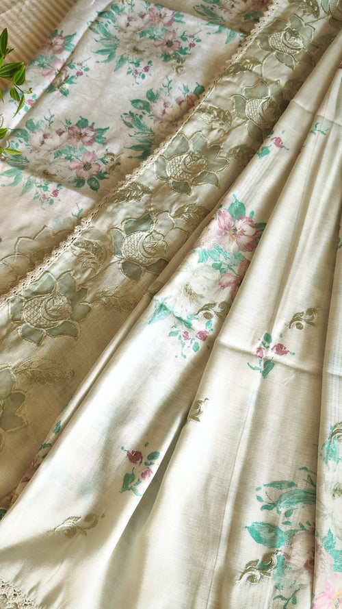 Cotton Linen floral set