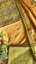 Chanderi silk suit set  handwork