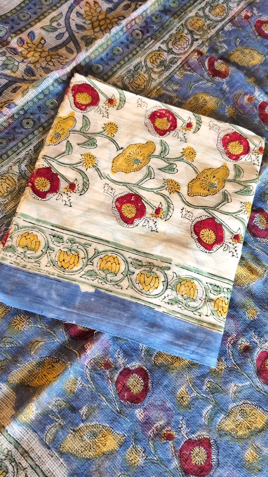 Printed Kota Doria saree