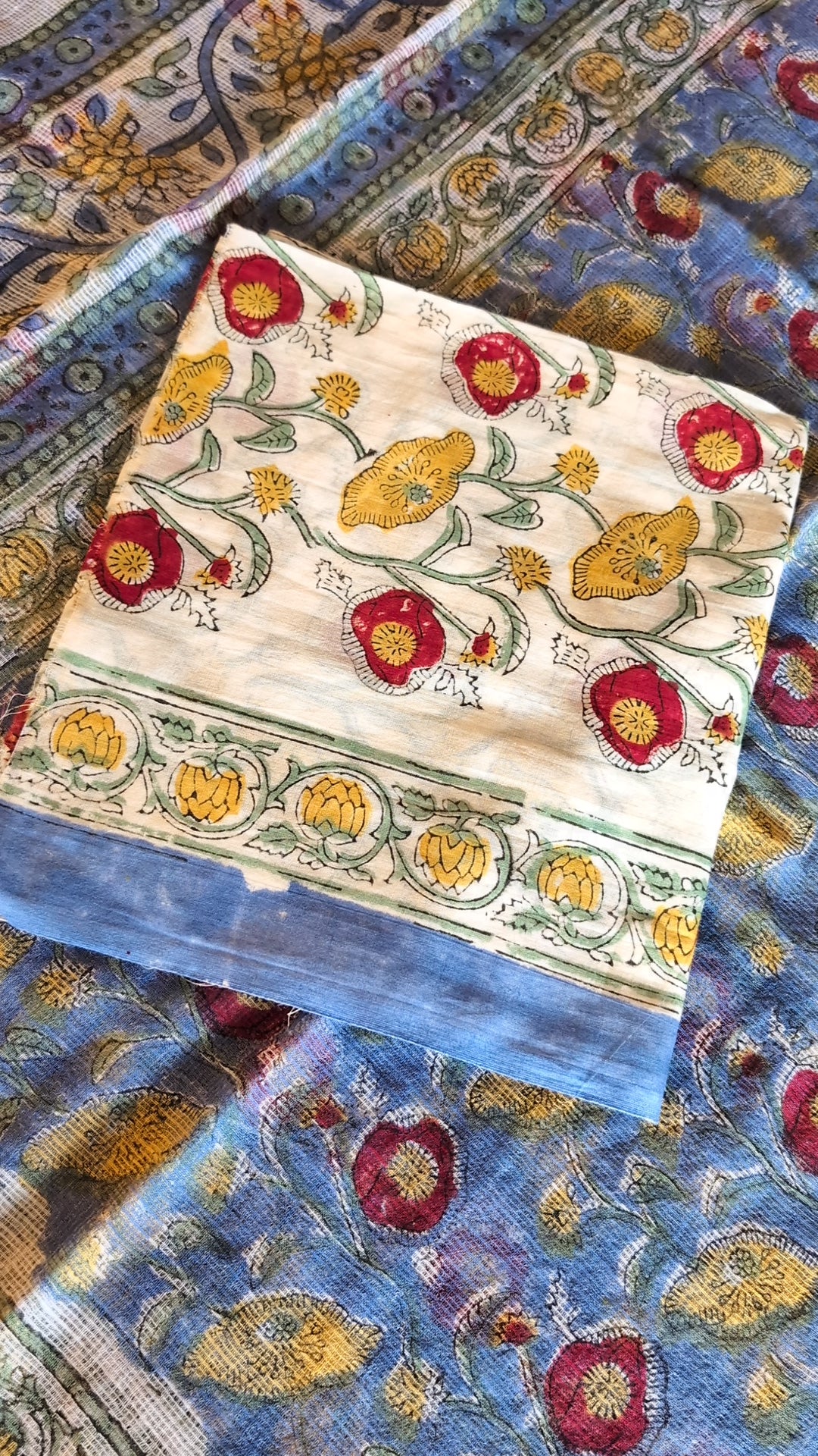 Printed Kota Doria saree