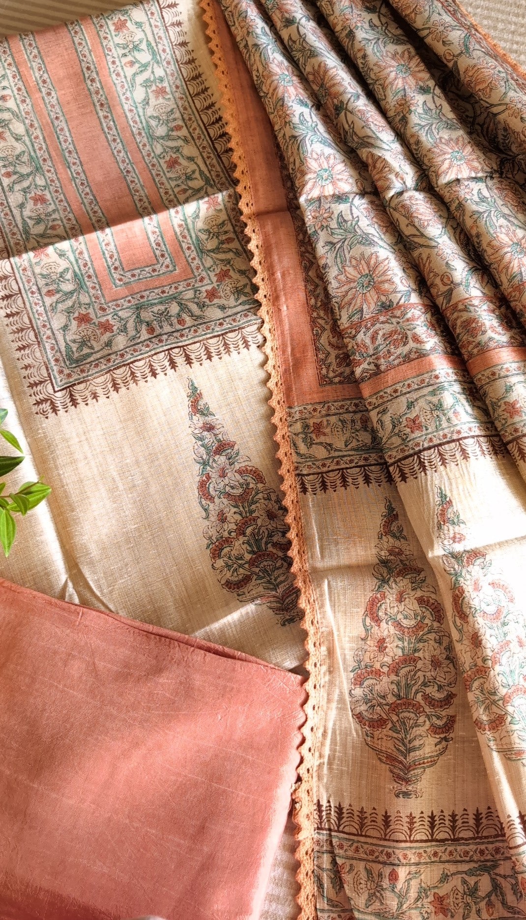 Mysore semi silk printed set