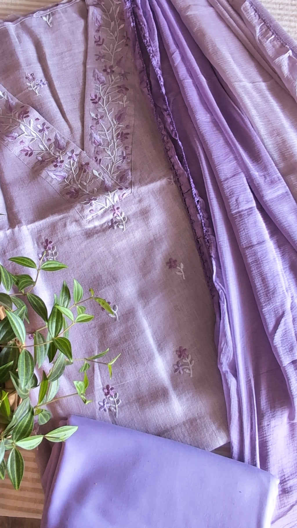 Cotton linen blend thread work set