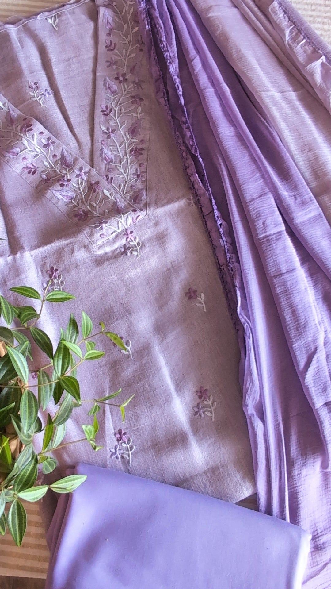 Cotton linen blend thread work set