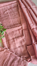 Mul chanderi chikkankari set