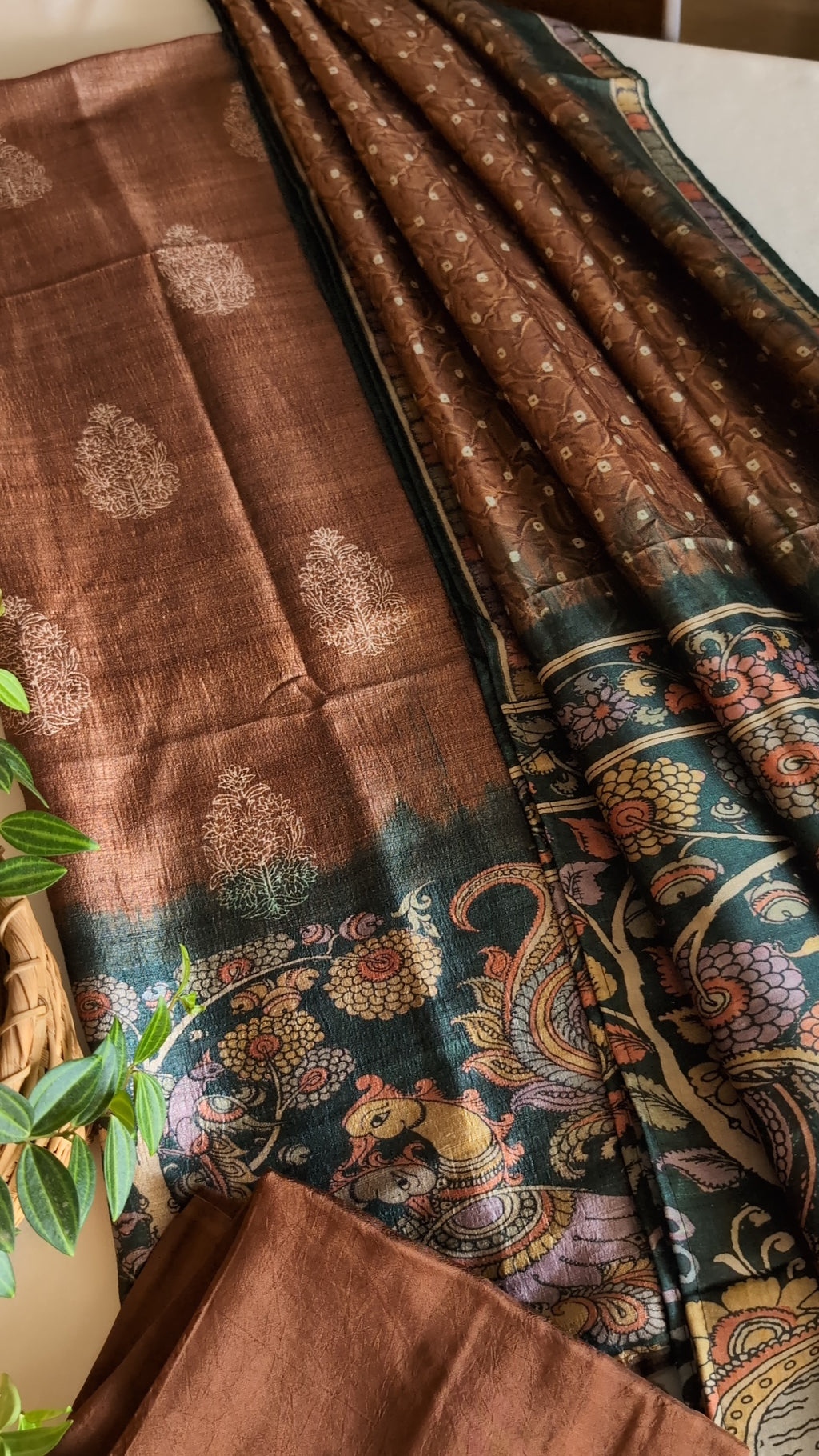 Semi Raw silk printed set