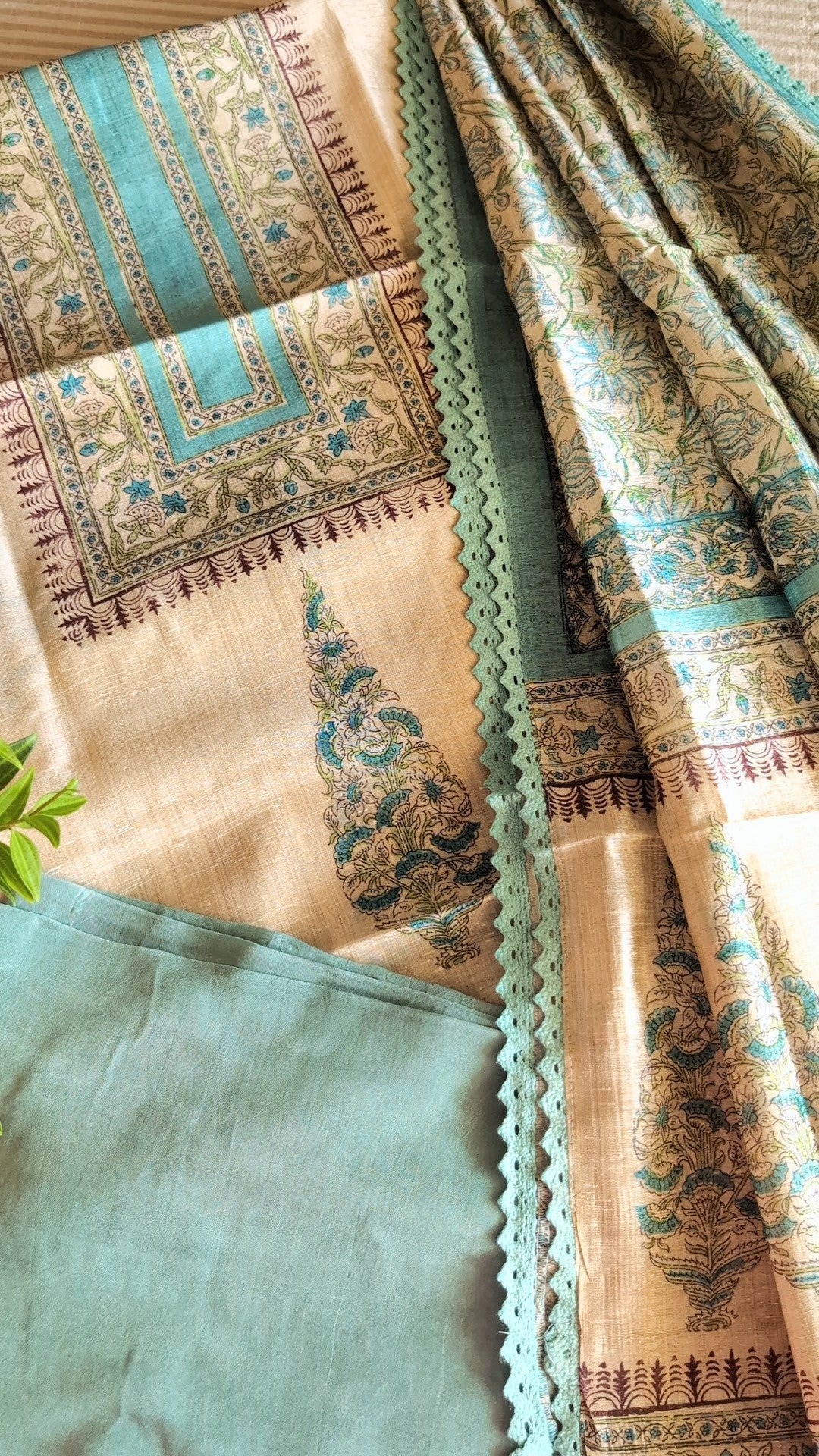 Mysore semi silk printed set