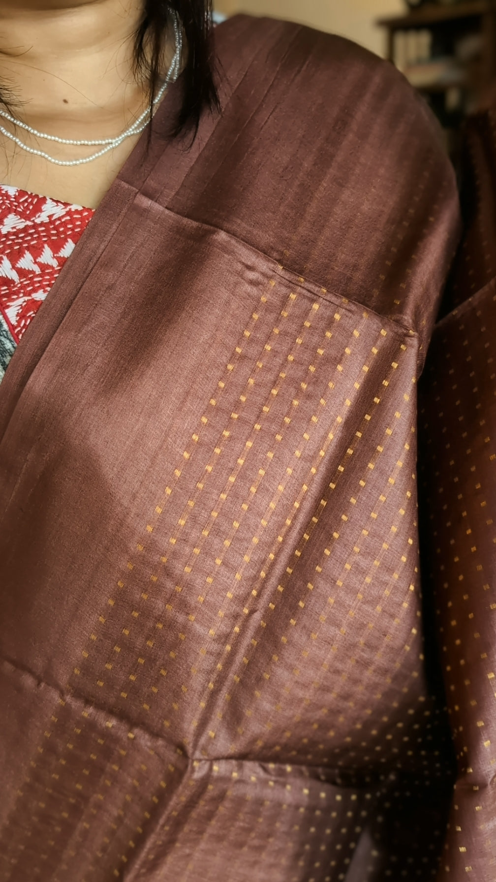 Pure Tusser silk woven saree