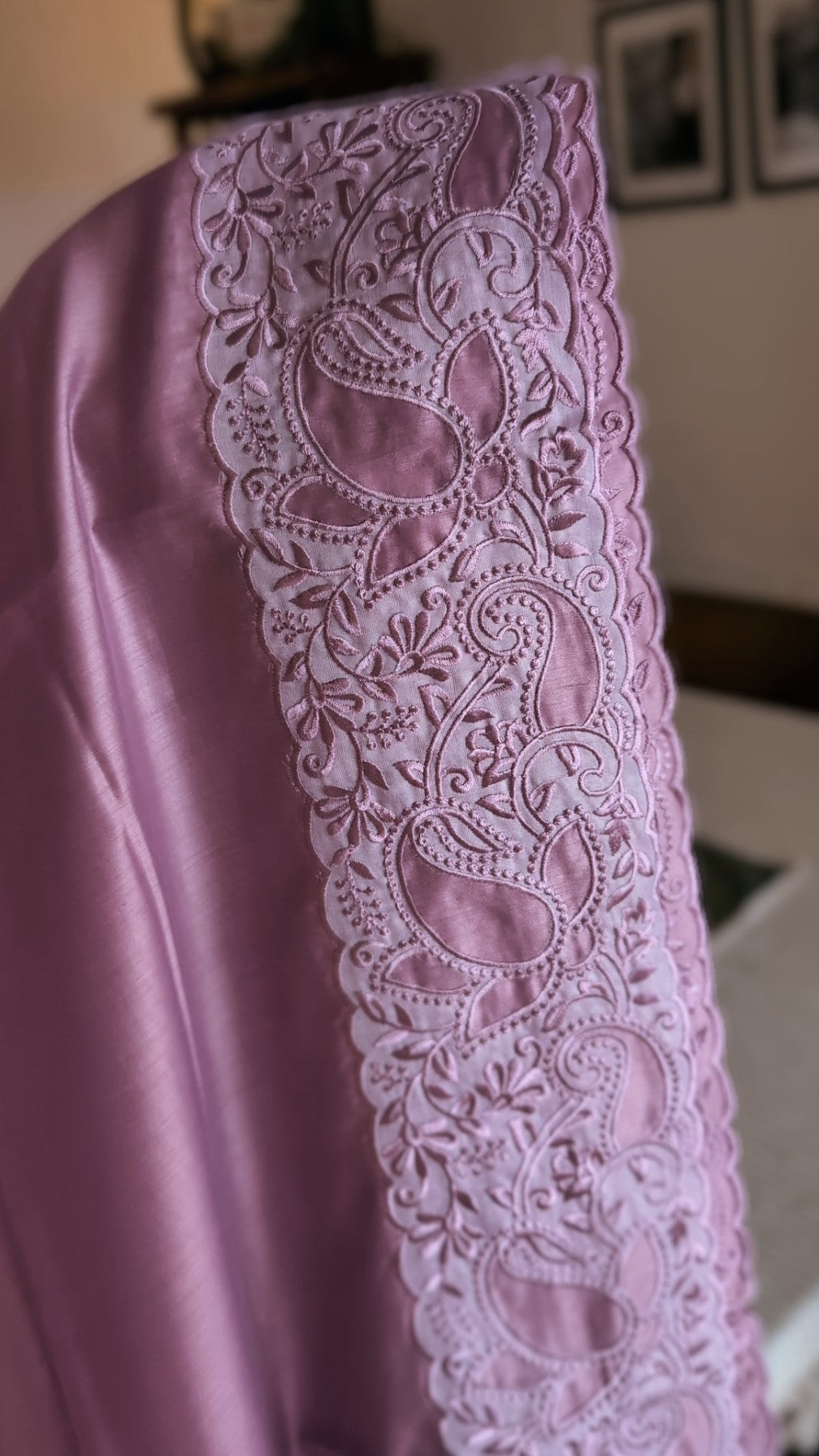 Chanderi embroidery saree