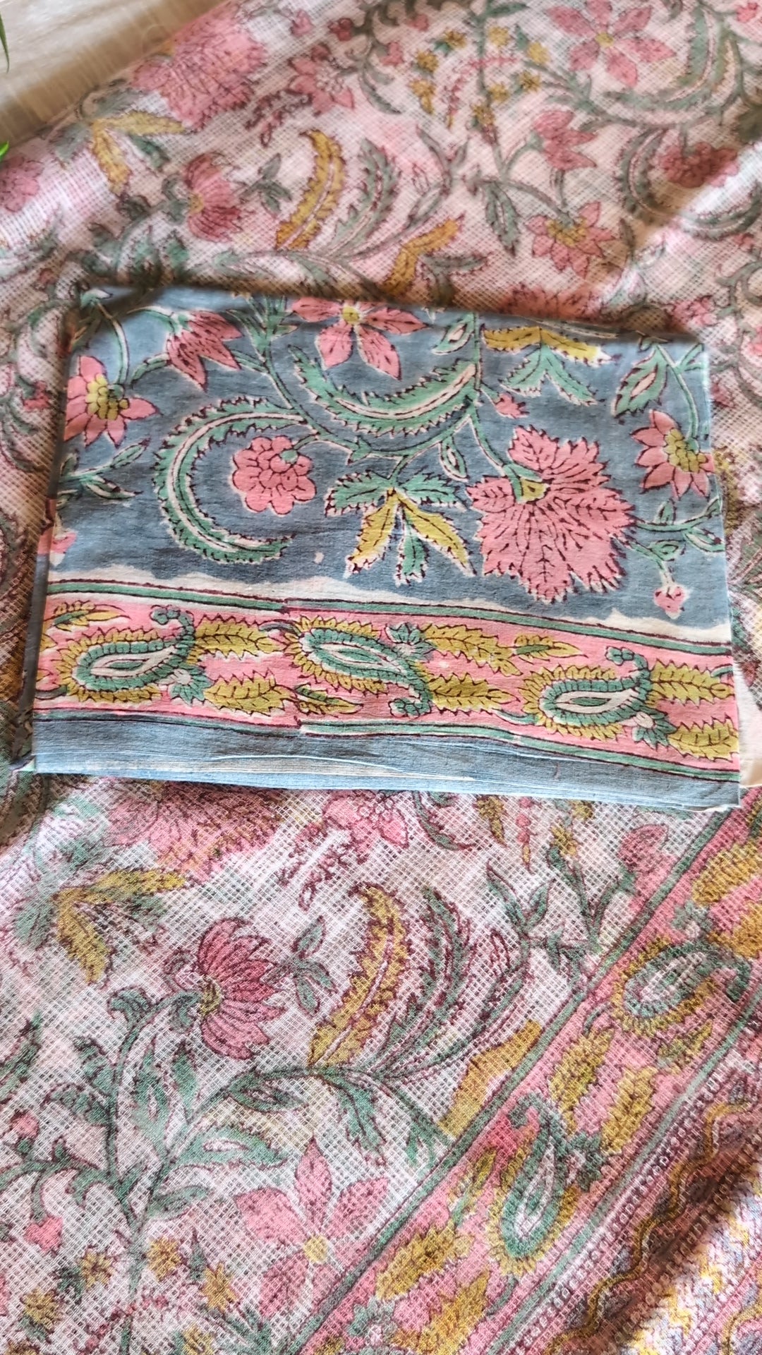 Printed Kota Doria saree