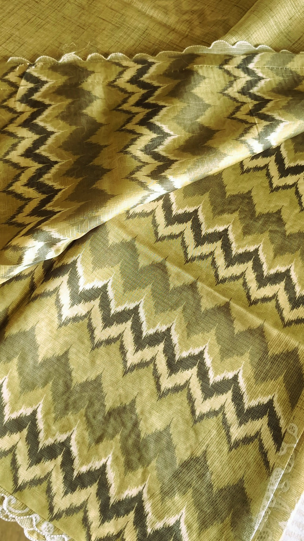 Silky kota embroidery saree