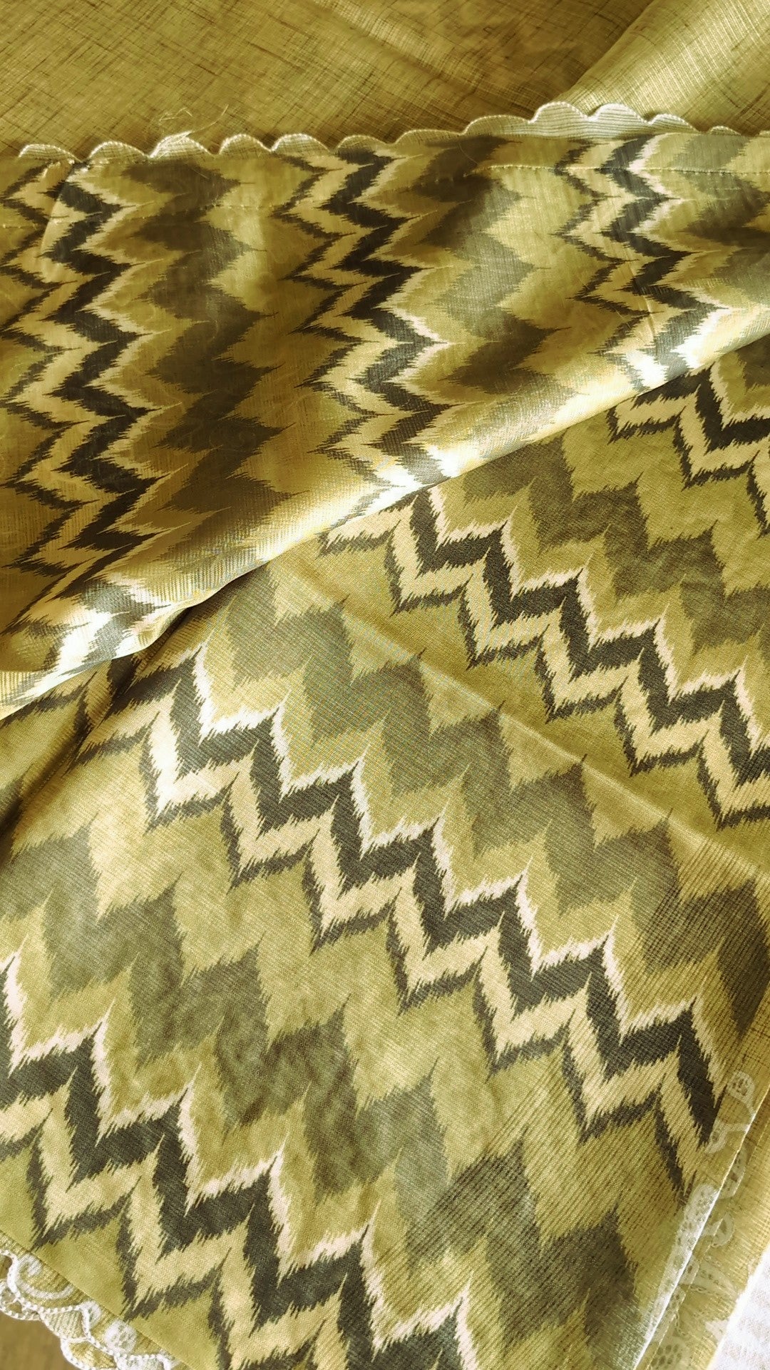 Silky kota embroidery saree