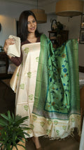 Tusser silk printed set