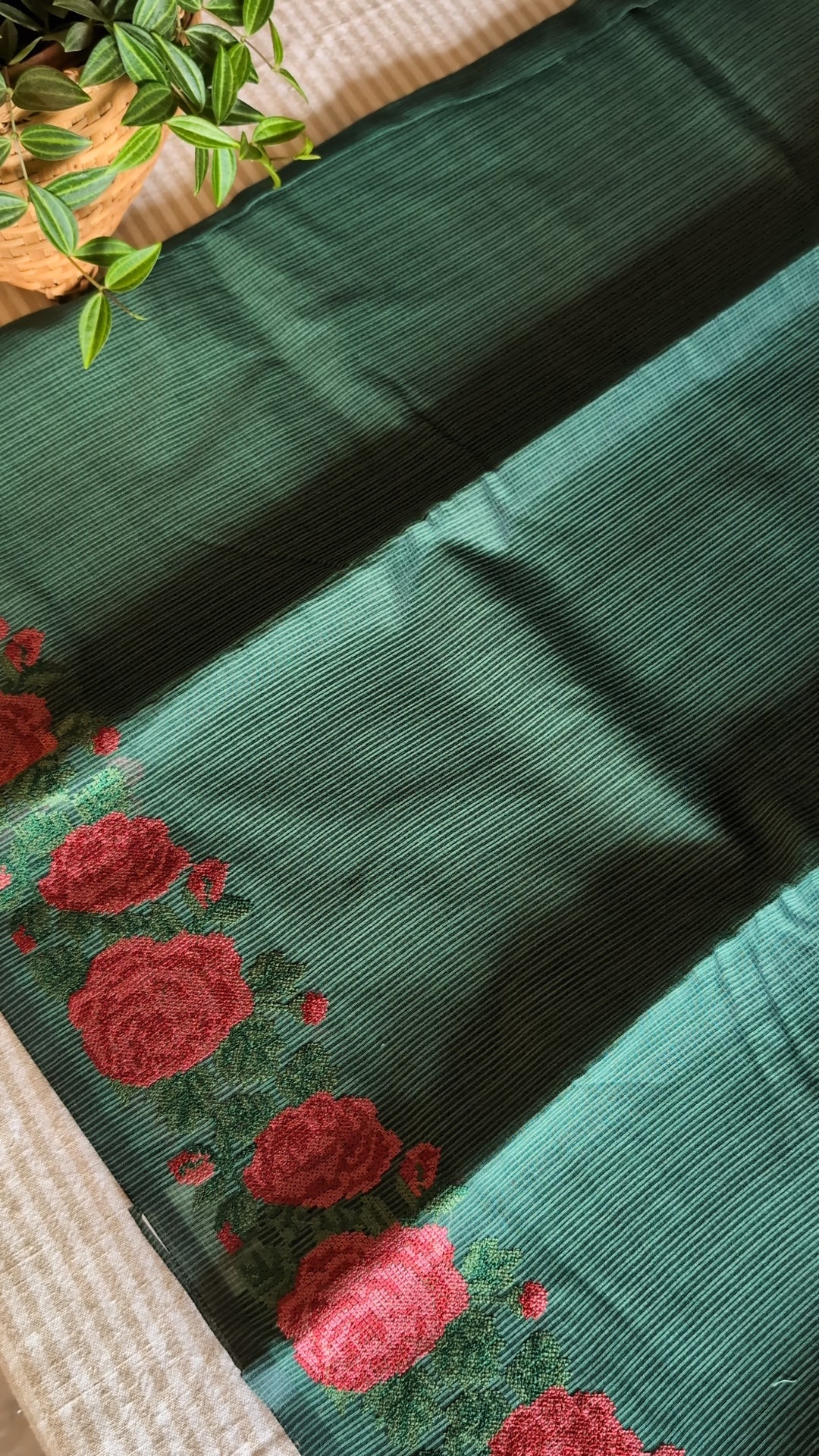 Cross stitch Munga kota saree