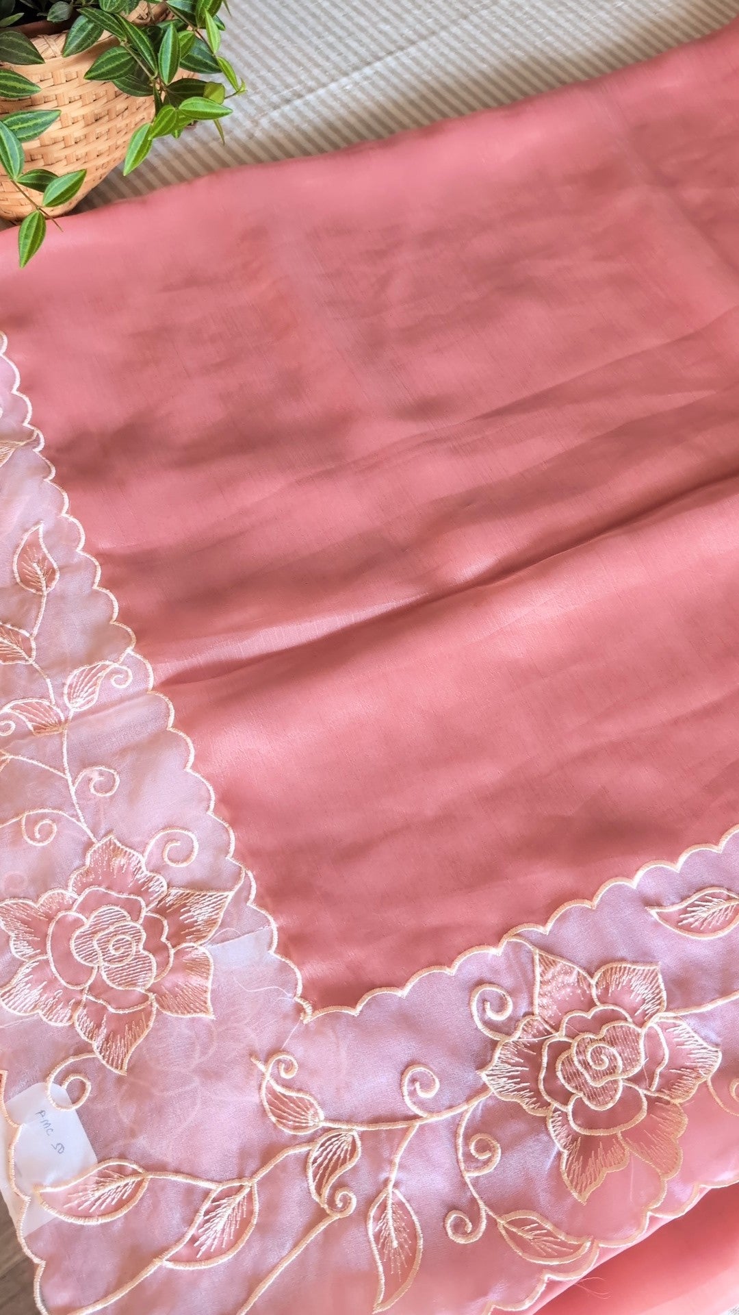 Soft crush organza saree