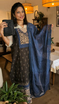 Ikkat cotton kalamkari  set