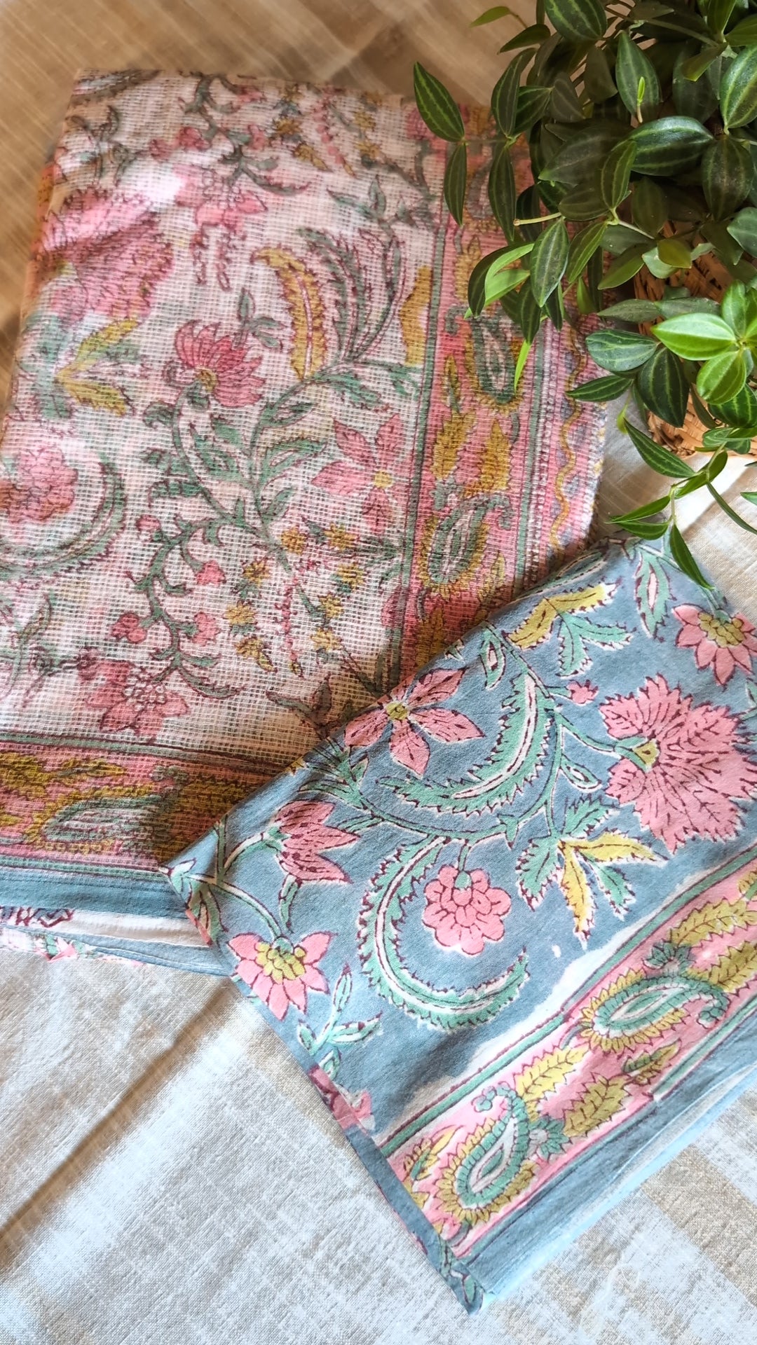 Printed Kota Doria saree
