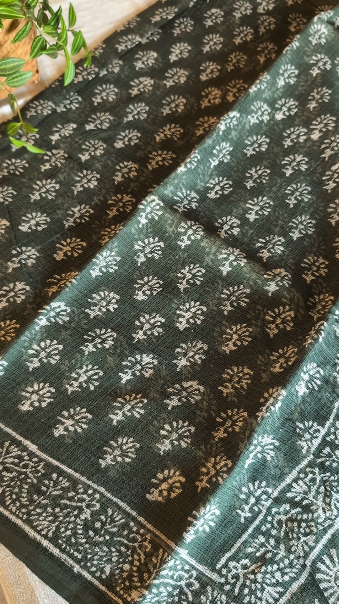 Printed Kota Doria saree