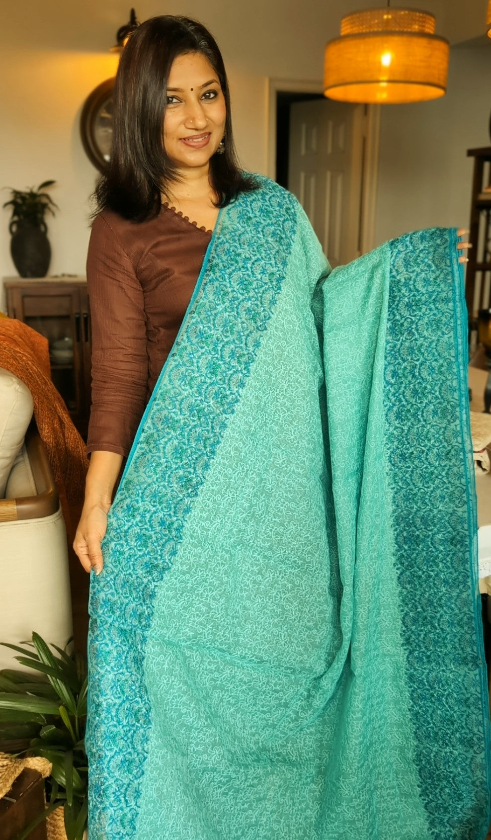 Blue Tepchi Kota Saree